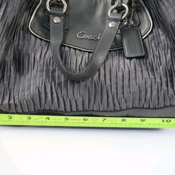 Vintage!! COACH ASHLEY GATHERED SATEEN 2-WAY SATCHEL F20084 SHOULDER BAG - Picture 5 of 7
